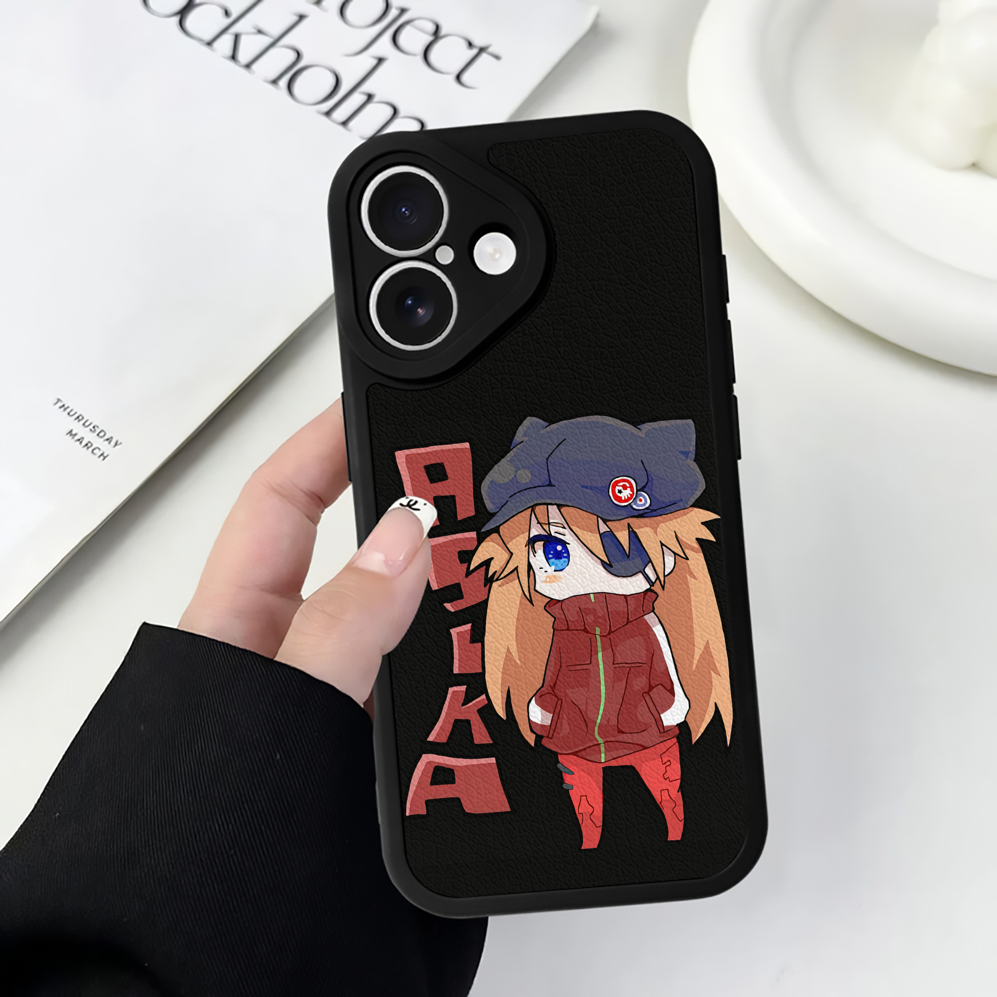 （画像用） EVA 新世紀エヴァンゲリオン 【iPhone 16シリーズ対応】シリコンスマホケース（レザー調） 材質：シリコン